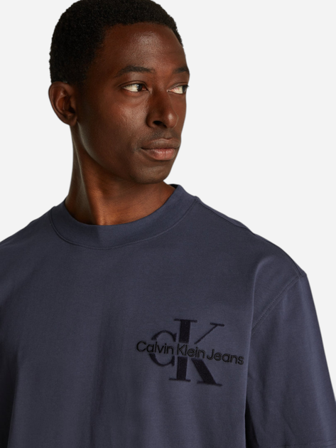 Футболка бавовняна чоловіча Calvin Klein Jeans J30J327107-CGE L Темно-сіра (8720639923724) - зображення 4