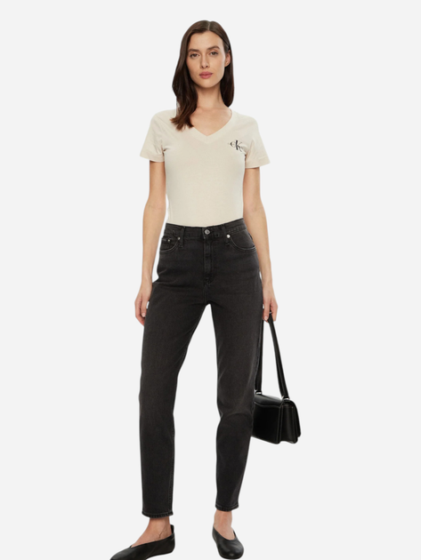 Jeansy regular fit damskie Calvin Klein Jeans J20J224518-1BY 29-28 Czarne (8720639946358) - obraz 3
