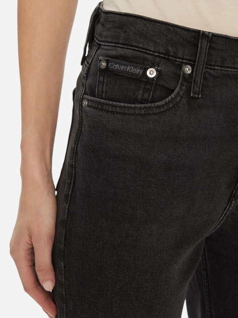 Jeansy regular fit damskie Calvin Klein Jeans J20J224518-1BY 28-28 Czarne (8720639946327) - obraz 4