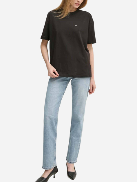 Футболка бавовняна жіноча Calvin Klein Jeans J20J225113-BEH S Чорна (8720639929498) - зображення 3