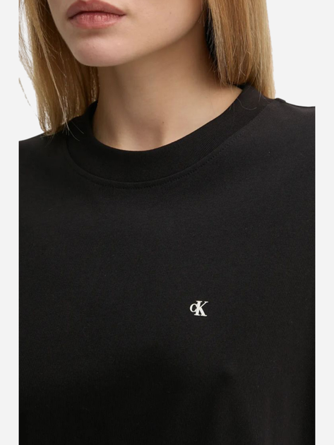Koszulka damska bawełniana Calvin Klein Jeans J20J225113-BEH L Czarna (8720639929900) - obraz 4