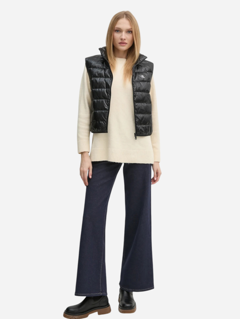 Теплий жилет пуховий короткий жіночий Calvin Klein Jeans J20J224711-BEH L Чорний (8720639916481) - зображення 3