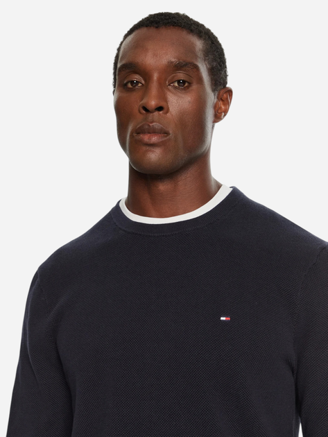 Sweter męski bawełniany Tommy Hilfiger MW0MW36347-DW5 M Ciemnogranatowy (8720637463475) - obraz 4