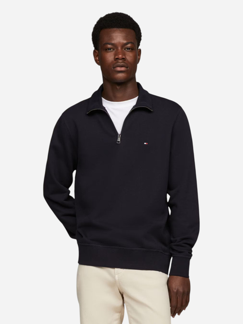 Светр чоловічий на блискавці Tommy Hilfiger MW0MW37238-DW5 L Темно-синій (8720637780442) - зображення 1