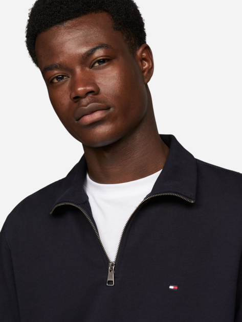 Светр чоловічий на блискавці Tommy Hilfiger MW0MW37238-DW5 S Темно-синій (8720637780114) - зображення 4