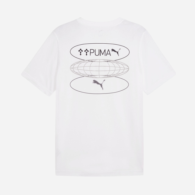 Футболка бавовняна довга чоловіча Puma Graphics 3 Circles Tee 68483402 XL Біла (4067983350153) - зображення 5