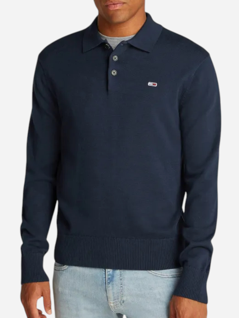 Поло чоловіче Tommy Jeans DM0DM20304-C1G 2XL Темно-синє (8720638488132) - зображення 1