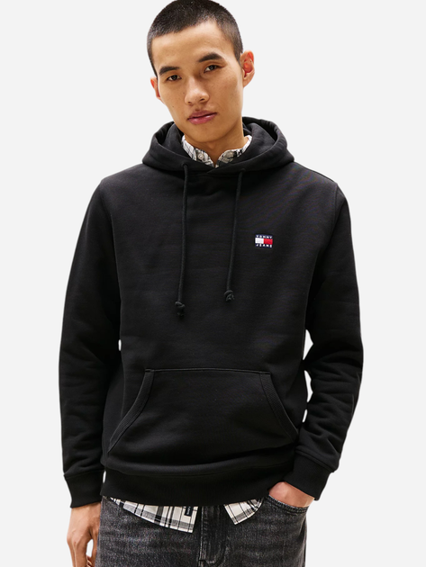 Худі чоловіче Tommy Jeans DM0DM20258-BDS L Чорне (8720638422068) - зображення 1
