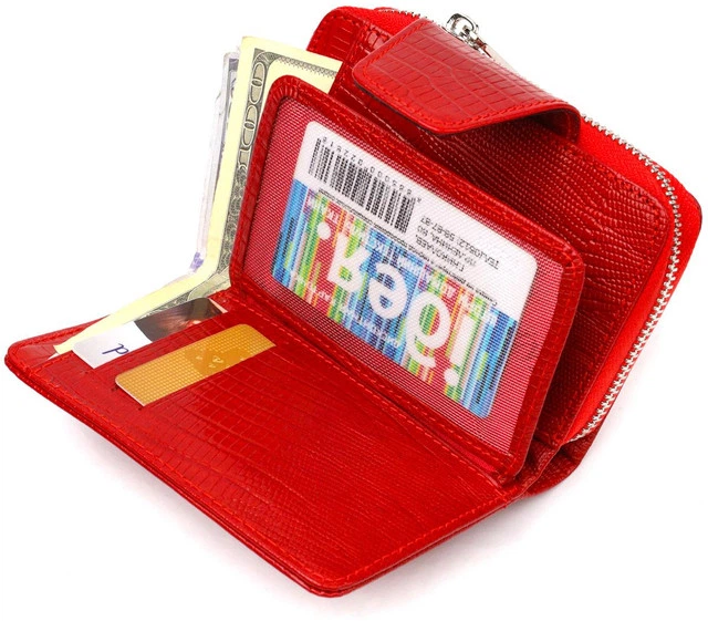 Жіноче вертикальне портмоне CANPELLINI 21731 з натуральної шкіри з тисненням червоне на магніті 9 5х13 2х3 см 56582 - Фото 4 Жіноче вертикальне портмоне CANPELLINI 21731 з натуральної шкіри з тисненням червоне на магніті 9 5х13 2х3 см 56582 - зображення 4