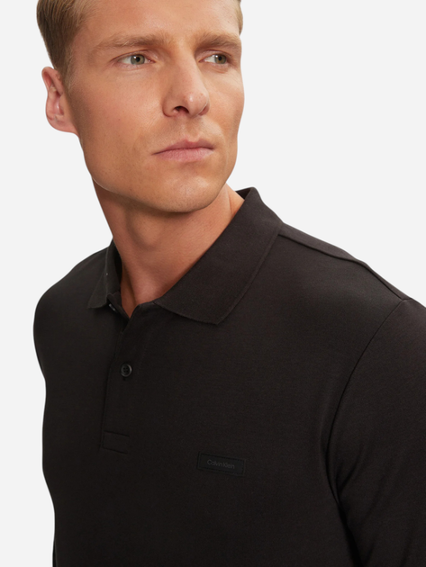 Поло чоловіче Calvin Klein K10K112750-BEH 2XL Чорне (8720109014341) - зображення 4