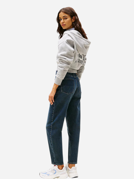 Jeansy mom fit damskie z wysokim stanem Tommy Jeans DW0DW19580-1BJ 28-32 Ciemnoniebieskie (8720638499053) - obraz 2