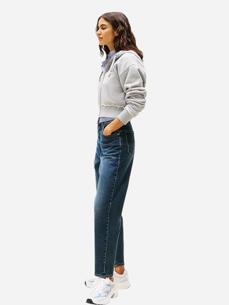 Jeansy mom fit damskie z wysokim stanem Tommy Jeans DW0DW19580-1BJ 29-32 Ciemnoniebieskie (8720638499244) - obraz 4