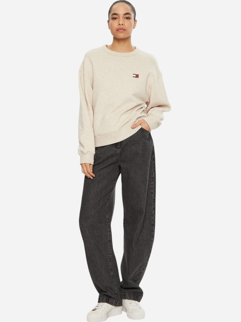 Світшот оверсайз жіночий Tommy Jeans DW0DW19408-AE3 M Бежевий (8720638459002) - зображення 3