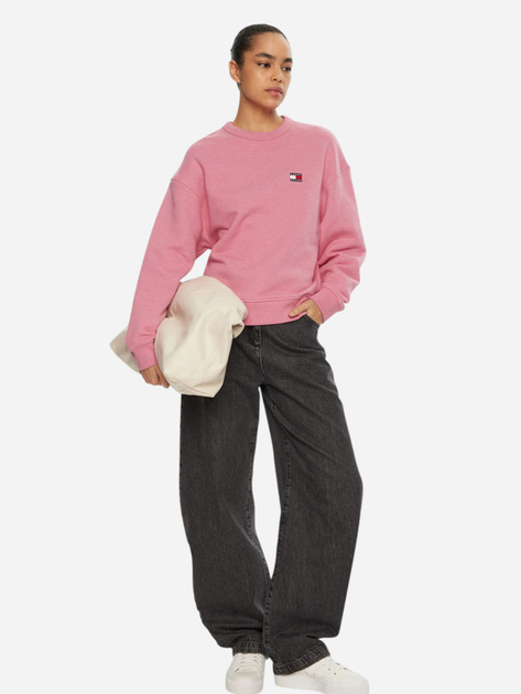 Світшот оверсайз жіночий Tommy Jeans DW0DW19408-TVW S Рожевий (8720638580331) - зображення 3