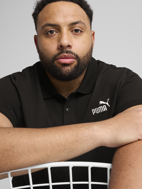 Поло довге чоловіче Puma Ess No.1 Logo Pique Polo 68255201 S Чорне (4067983317811) - зображення 5