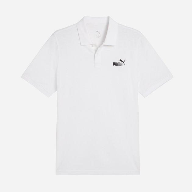 Поло довге чоловіче Puma Ess No.1 Logo Pique Polo 68255202 L Біле (4067983318009) - зображення 6