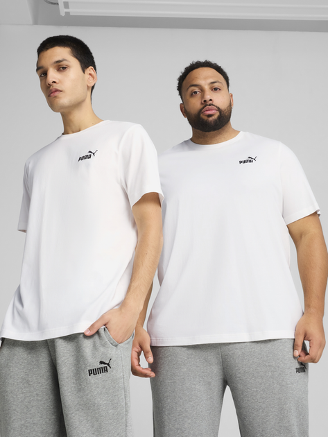 Футболка бавовняна довга чоловіча Puma Ess Small No.1 Logo Tee 68253402 3XL Біла (4067983300783) - зображення 1