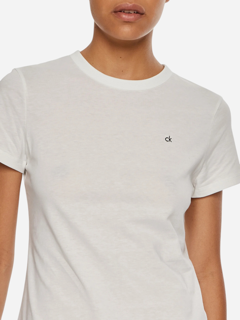 Футболка бавовняна жіноча Calvin Klein K20K208061-YAF XS Біла (8720639734573) - зображення 4