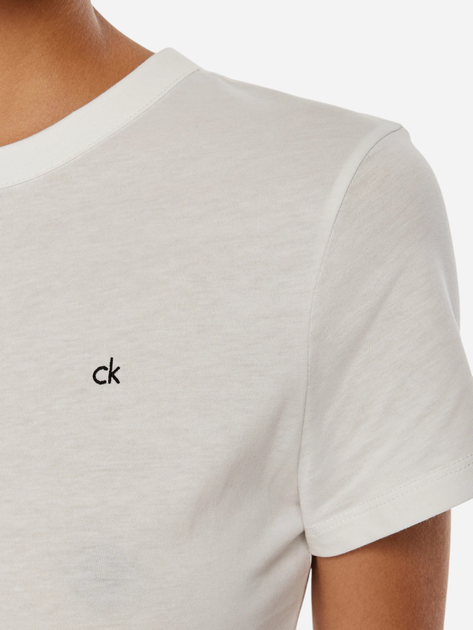 Футболка бавовняна жіноча Calvin Klein K20K208061-YAF XS Біла (8720639734573) - зображення 5