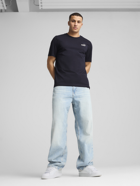 Koszulka męska bawełniana Puma Ess Small No.1 Logo Tee 68253416 XL Granatowa (4067983301018) - obraz 3