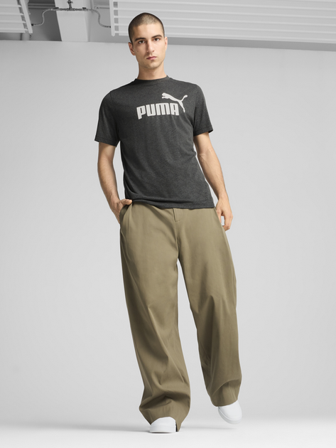 Koszulka męska Puma Ess No.1 Logo Heather Tee 68255007 XL Ciemnoszara (4067983316722) - obraz 3