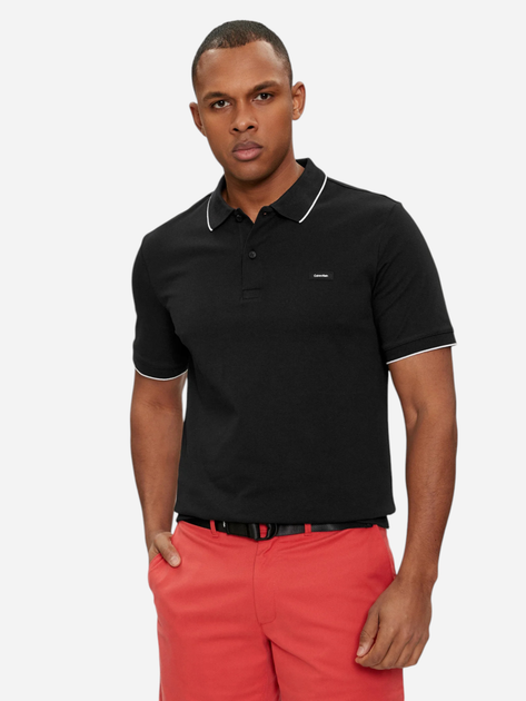 Поло чоловіче Calvin Klein K10K112751-BEH 2XL Чорне (8720109021035) - зображення 1
