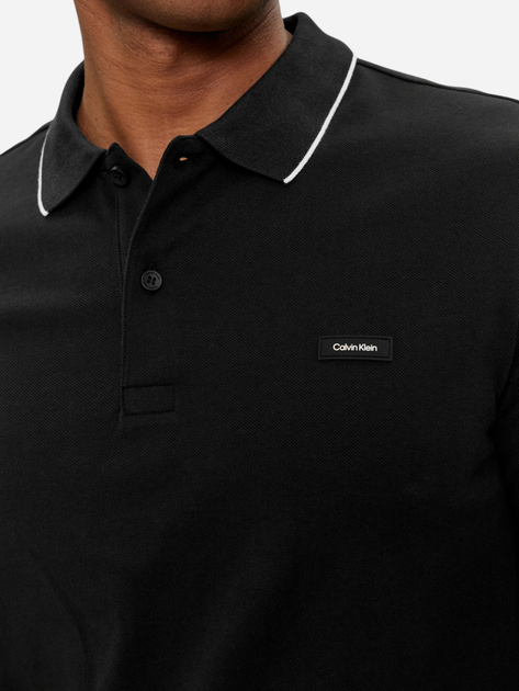 Поло чоловіче Calvin Klein K10K112751-BEH 2XL Чорне (8720109021035) - зображення 5
