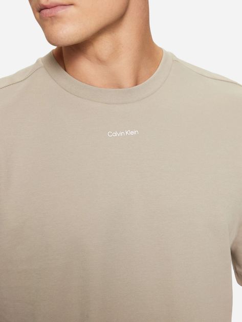 Футболка бавовняна чоловіча Calvin Klein K10K112487-RAJ S Бежева (8721107026831) - зображення 5