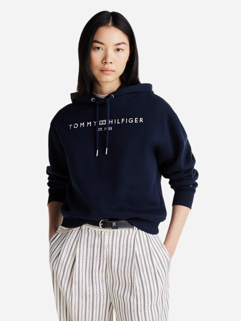Худі жіноче Tommy Hilfiger WW0WW43598-C1G L Темно-синє (8720638386438) - зображення 1