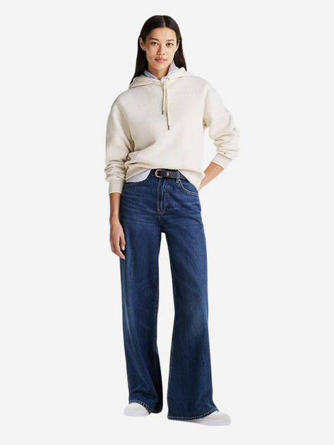 Bluza damska z kapturem elegancka Tommy Hilfiger WW0WW43598-HGE XS Jasnobeżowa (8720638375494) - obraz 3