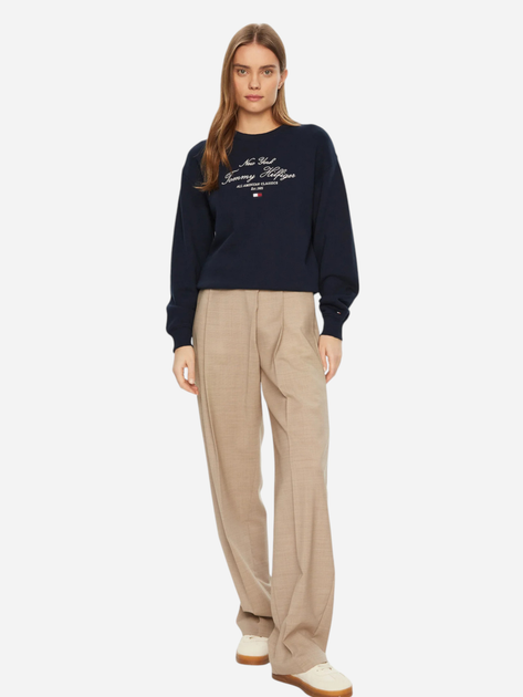 Світшот оверсайз жіночий Tommy Hilfiger WW0WW43844-C1G S Темно-синій (8720638379867) - зображення 3