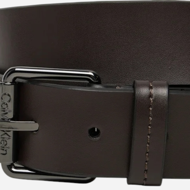 Ремінь чоловічий з натуральної шкіри Calvin Klein K50K512650-GE7 95 см Темно-коричневий (8721107054285) - зображення 3