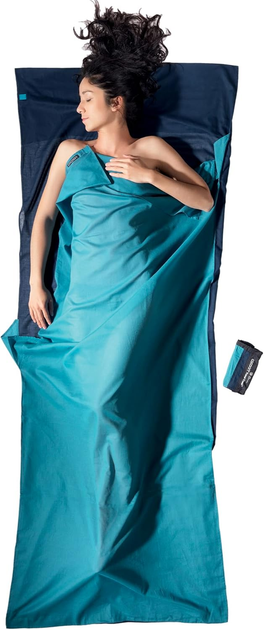 Śpiwór Cocoon Travelsheet 220 x 90 cm Laguna Blue (0799696101862) - obraz 2