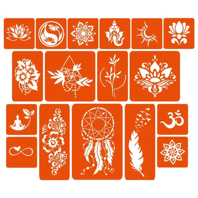 Набор хны с трафаретами для био-тату №6 henna-set-06 - изображение 5