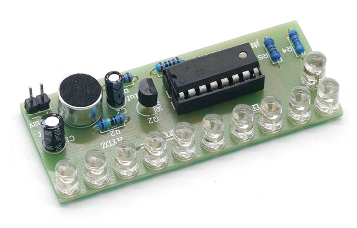 Набор для самостоятельной сборки CD4017 - светодиодный индикатор звука DIY kit - изображение 2