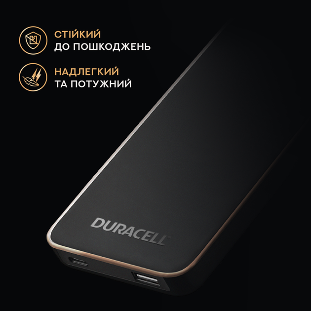 УМБ Duracell | CHARGE PLUS | 10000 mAh | 15W | Black (DRPB3009A) - зображення 8