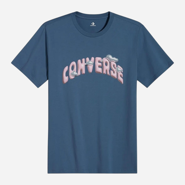 Акція на Футболка бавовняна довга чоловіча Converse Mind Gardening Tee Lakeside Blue 10027344-480 S Lakeside Blue від Rozetka