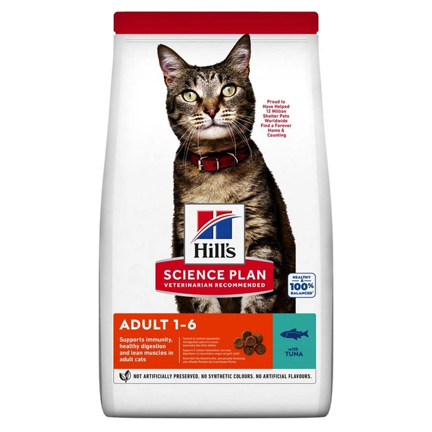 Сухой корм для котов Hill's Science Plan Adult (тунец) 10 кг - изображение 2