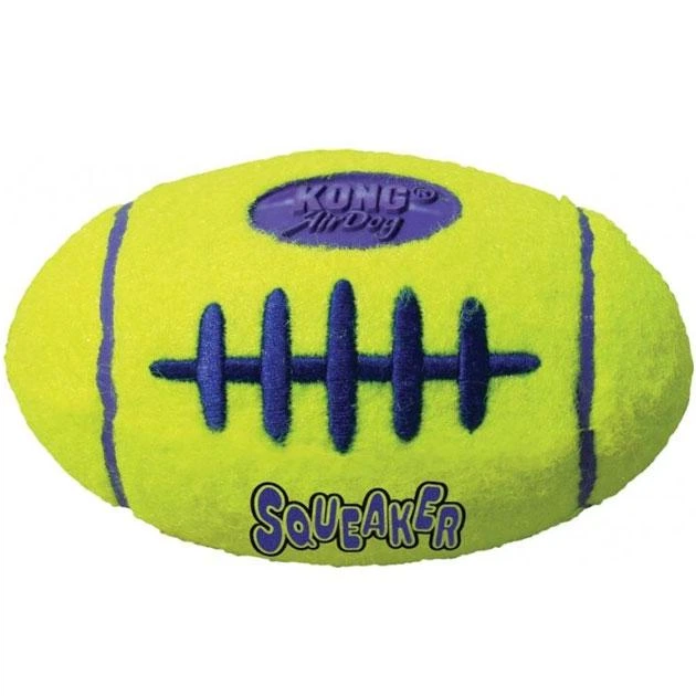 Іграшка KONG AirDog Squeaker Football регбі м'яч для собак середніх порід М 7.6х12.7х7.6 см Жовтий - зображення 3