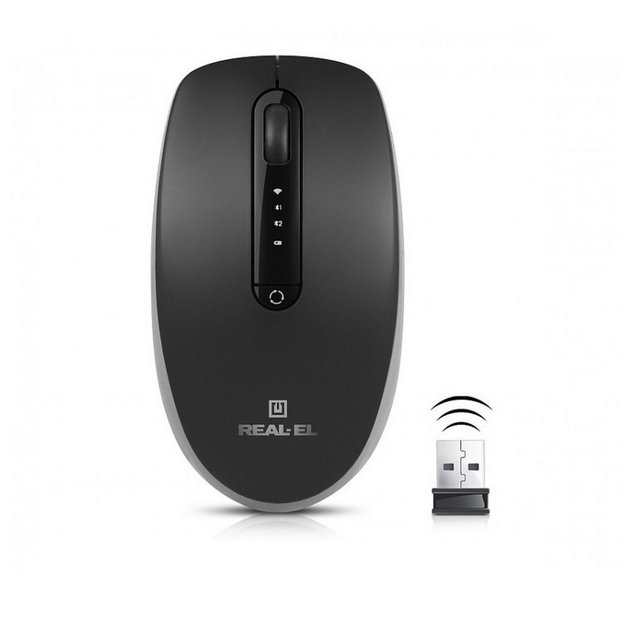 Мышь беспроводная REAL-EL RM-455W Black - изображение 1