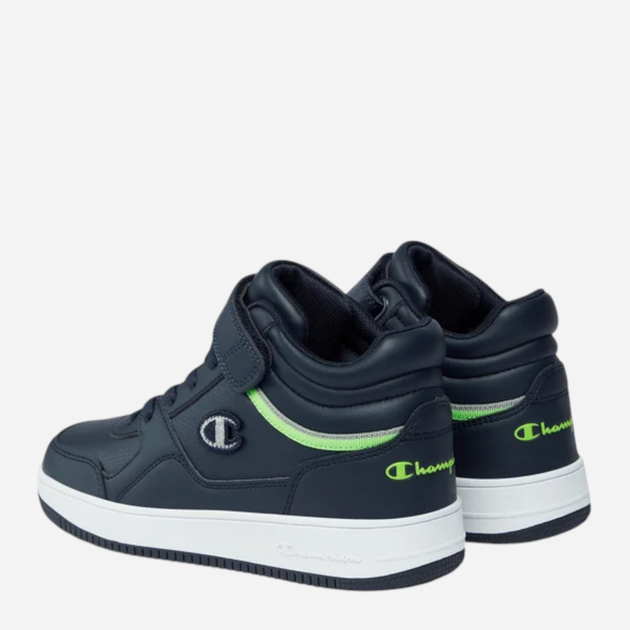 Підліткові високі кросівки для хлопчика Champion Rebound Mid B Gs Mid Cut Shoe S32405-BS010 38 (5.5US) Темно-сині (8058132472686) - зображення 4