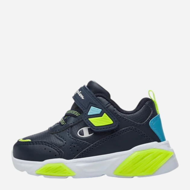 Buty sportowe chłopięce świecące LED Champion Low Cut Shoe Wave Pu B Td S32817-BS501 21 (5C US) Granatowe (8058132485648) - obraz 3
