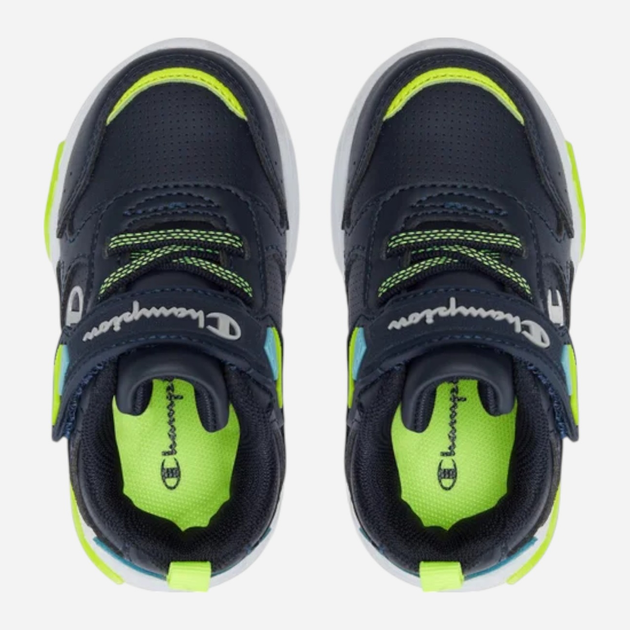 Дитячі з підсвіткою кросівки для хлопчика Champion Low Cut Shoe Wave Pu B Td S32817-BS501 22 (6C US) Темно-сині (8058132485662) - зображення 6