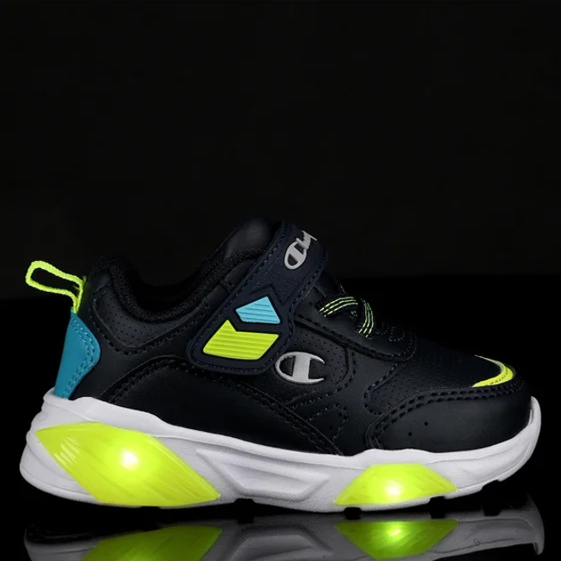 Дитячі з підсвіткою кросівки для хлопчика Champion Low Cut Shoe Wave Pu B Td S32817-BS501 25 (8C US) Темно-сині (8058132485709) - зображення 4