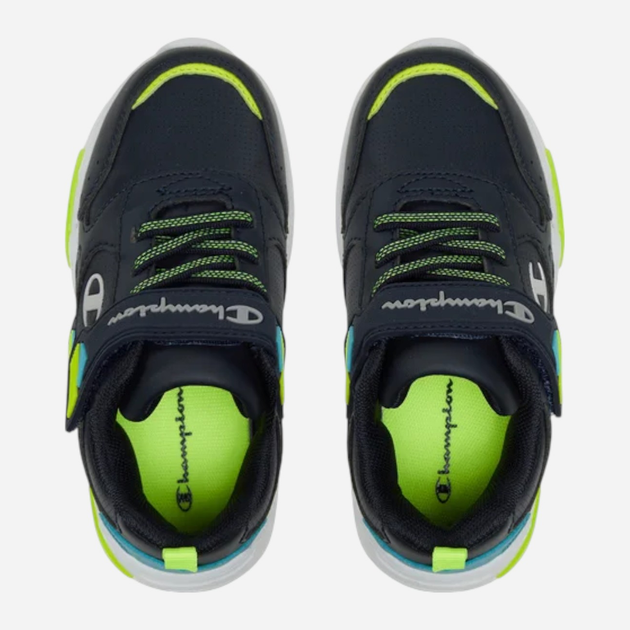 Дитячі кросівки для хлопчика Champion Low Cut Shoe Wave Pu B Ps S32818-BS501 34 (2.5US) Темно-сині (8058132486140) - зображення 5