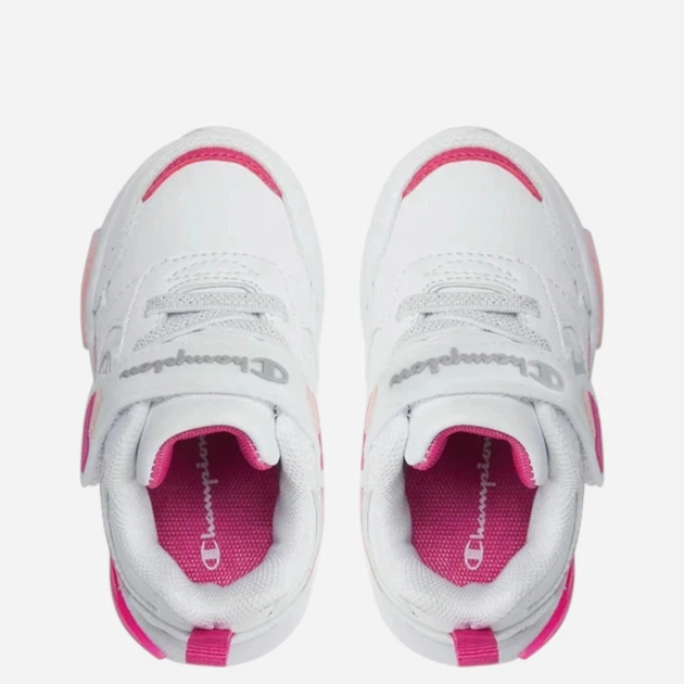 Sneakersy dziecięce dla dziewczynki świecące LED Champion Low Cut Shoe Wave Pu G Td S32819-WW001 22 (6C US) Białe (8058132486249) - obraz 6