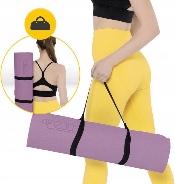 Коврик (мат) спортивный 4FIZJO TPE 180 x 60 x 0.6 см для йоги и фитнеса Violet/Pink (P-5907739316950) - изображение 3
