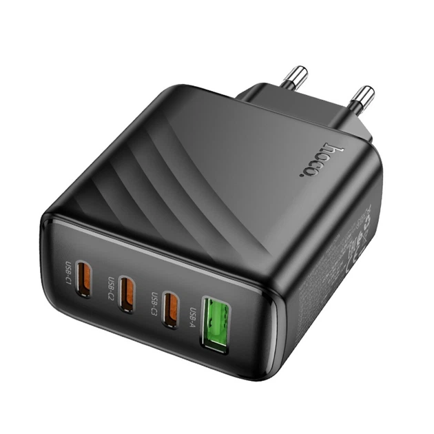 Мережевий зарядний пристрій HOCO CS27A Supply PD67W (3C1A) charger (EU) Black (6942007639835) - изображение 4