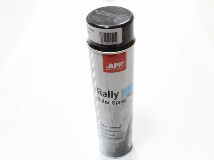Краска черный глянец (0,600 мл) APP Rally Color Spray - Фото 1 Краска черный глянец (0,600 мл) APP Rally Color Spray - изображение 1