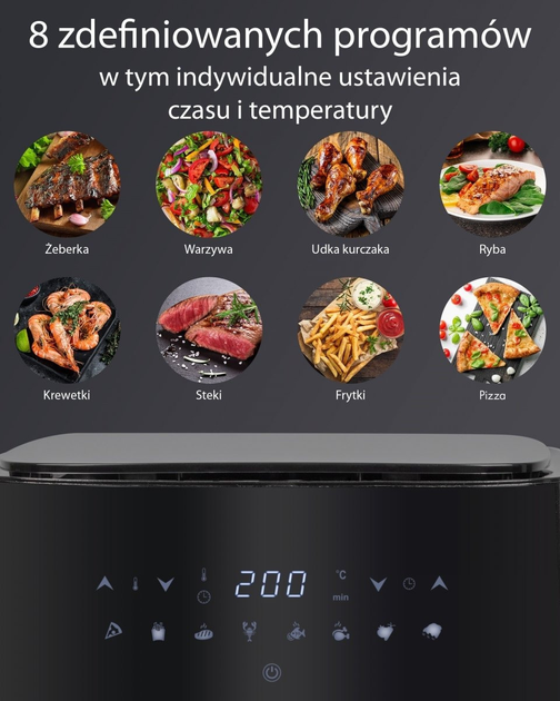 Мультипіч аерофритюрниця Clatronic FR 3782 H (1450 Вт, 5 л, 8 програм) - зображення 9